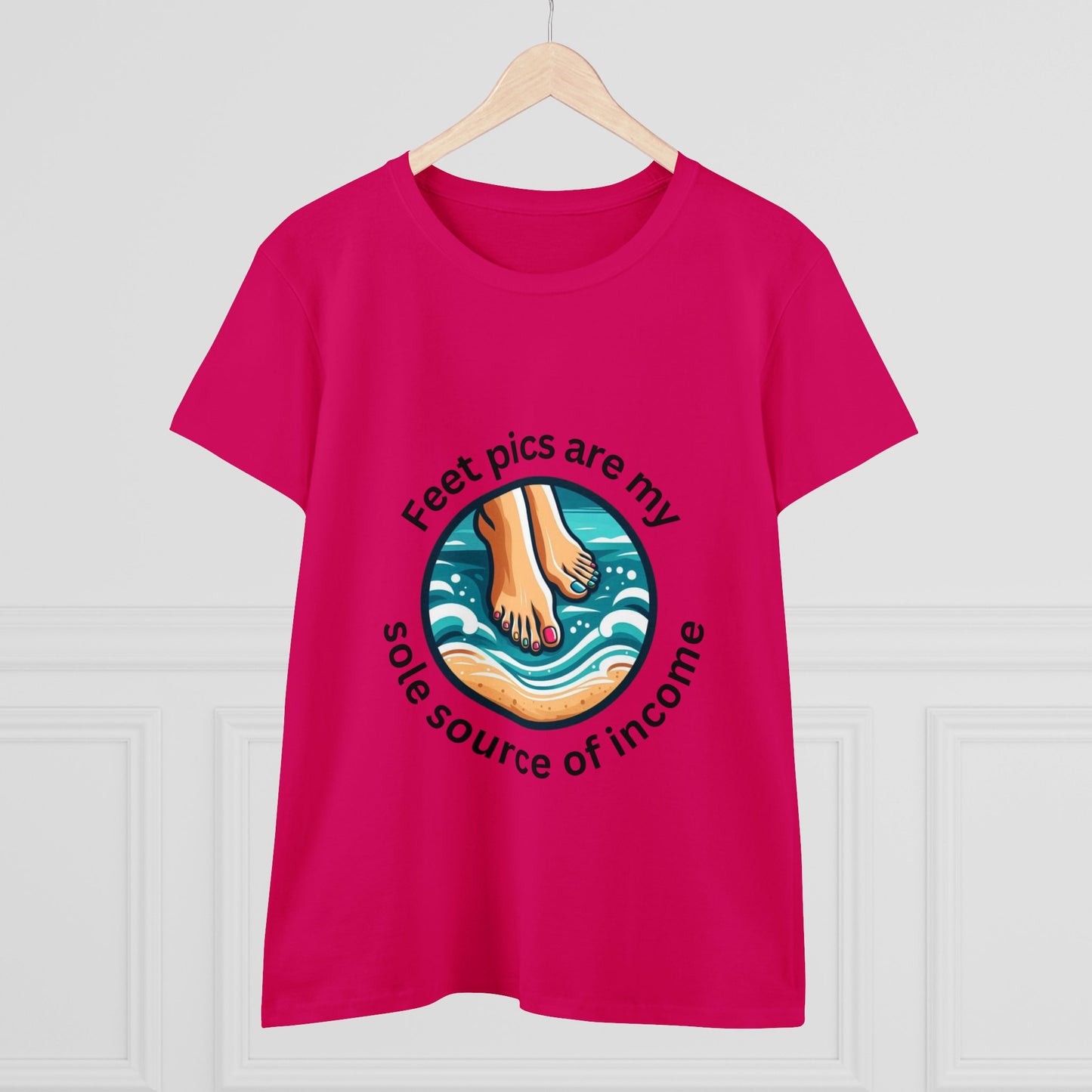 Feet pics are my sole source of income - Women's Midweight Cotton Tee